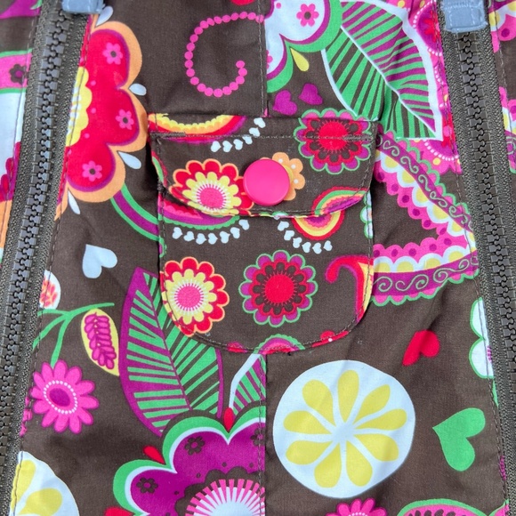 Hanna Andersson Insulated Full Zip‎ Snowsuit, Floral, 3-6 months Warm Bright Fun - Picture 2 of 7